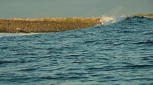 James MacLaren, headed for the inside speedrun at Chicken Hill, Galapagos Islands.